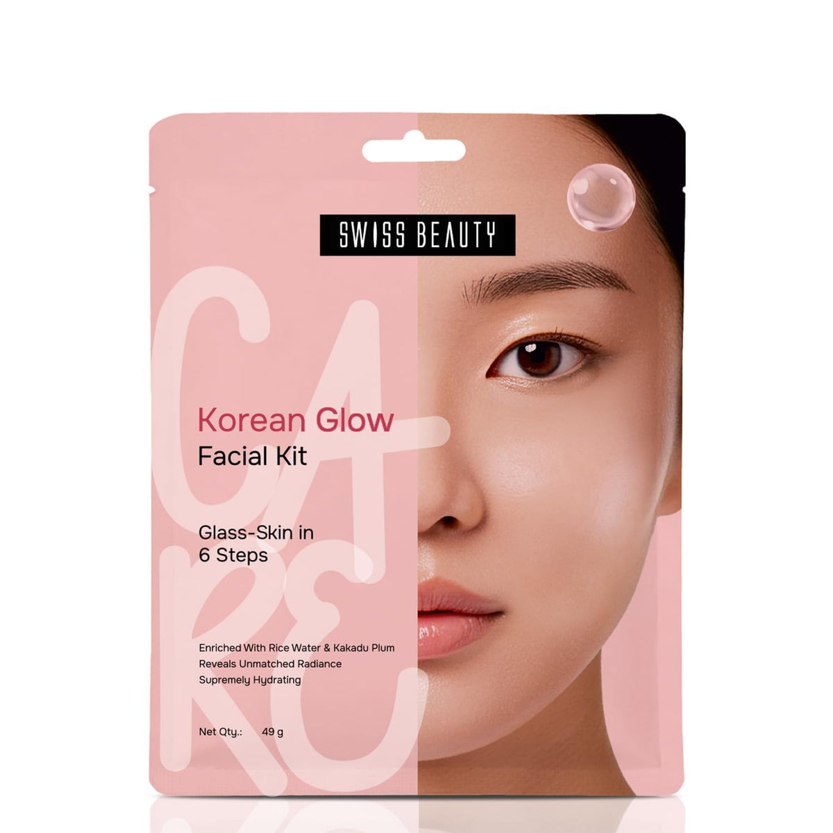 Swiss Beauty Care Korean Glow Facial Kit – 6-Step Glass Skin Facial.